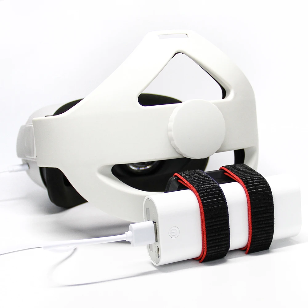 VR Universal Battery Belt Battery Holder Clips  Fit Any USB Power Pack Bank Accessory for Oculus Quest 2 VR Elite Strap