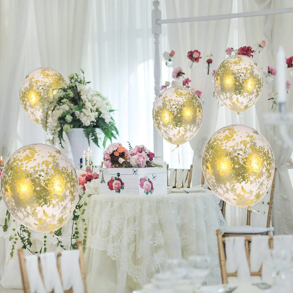 
TecUnite Gold Foil Square Table Confetti Sparkle Metallic Confetti for Wedding Party Supplies 