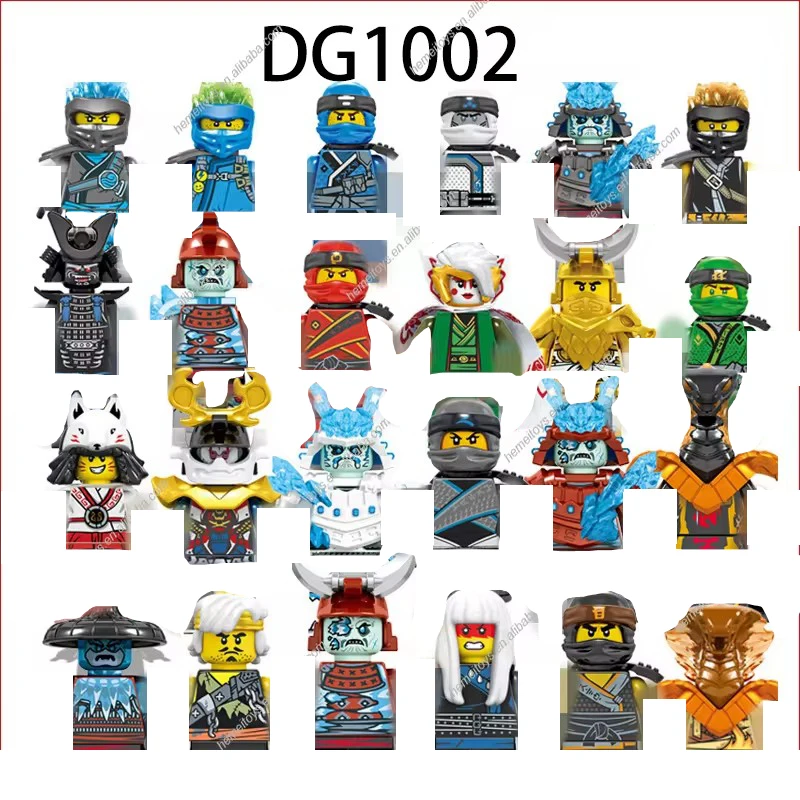 24pcs hot sale cheaper  ninjagoes Character mini Building Blocks Gift Kids Toys Compatible toys 61045 DG1001 DG1002