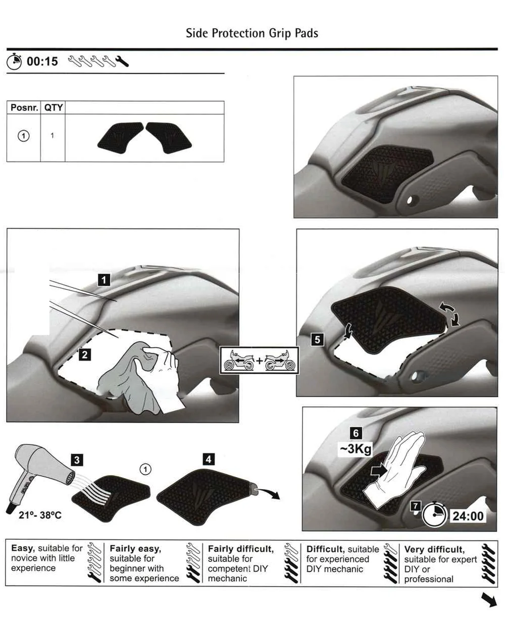 For Yamaha MT 07  MT-07 2021 - Side Fuel Tank pad Tank Pads Protector Stickers Decal Gas Knee Grip Traction Pad Tankpad