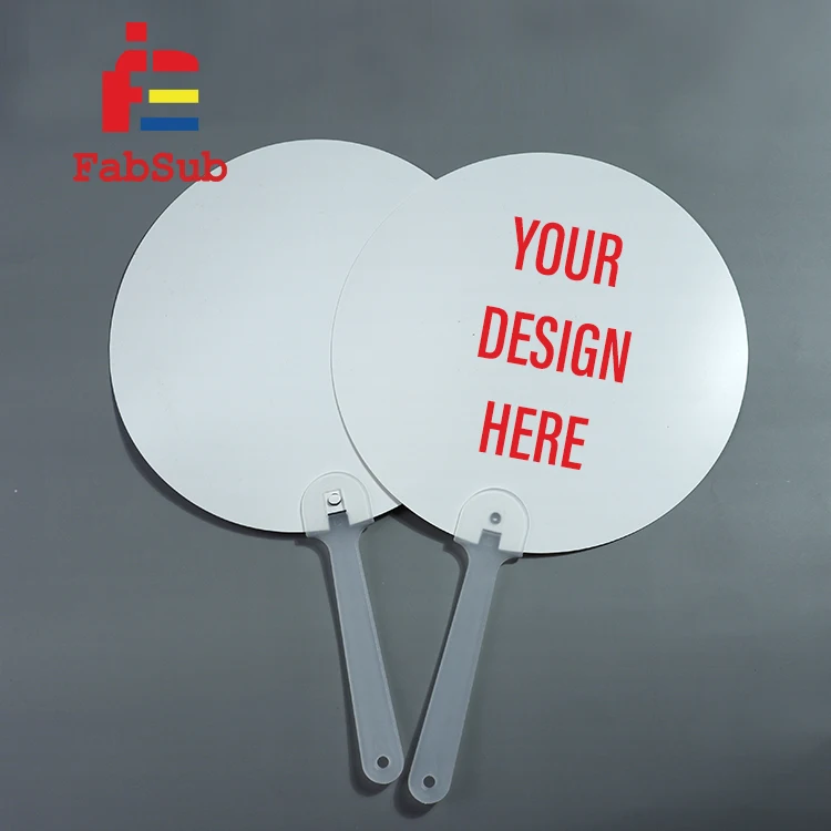 Sublimation Plastic Hand Fan Long Handle Customized PPT Hand Fan Waterproof Sublimation Hand Fan Blanks