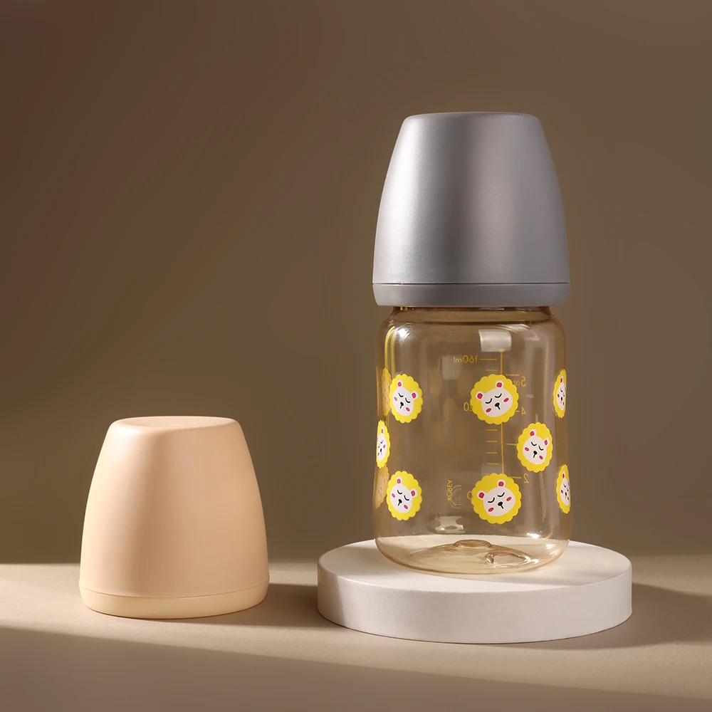 Wholesale Natural Newborn Anti Colic Feeding Bottle 6oz Wide Mouth BPA Free PPSU Baby Bottle for Breastfeeding Babies
