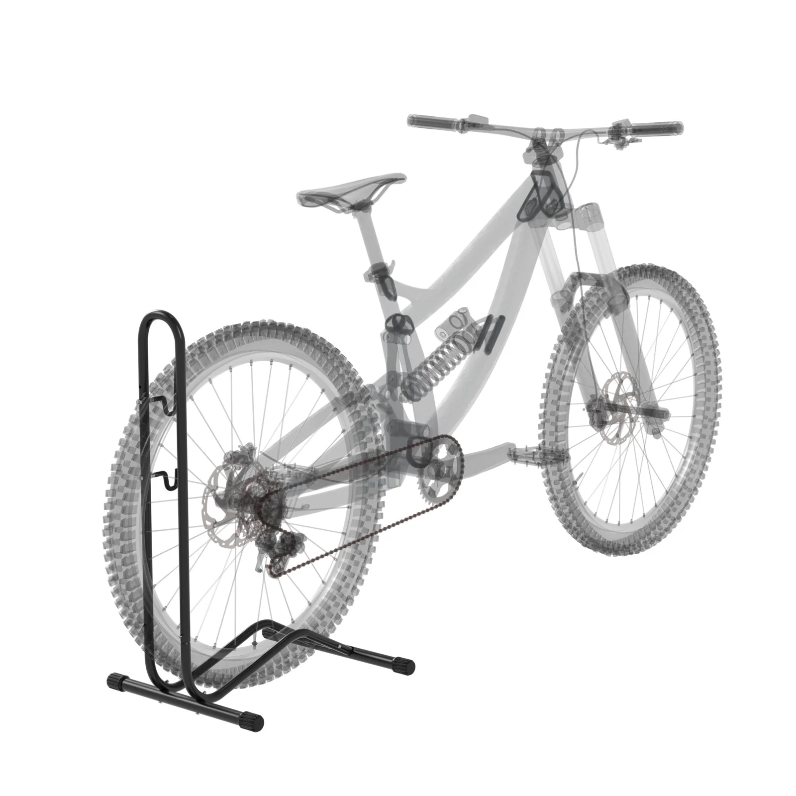3 in 1 Bicycle Floor Type Parking Rack Bike Display Stand Bicycle for Mountain MTB & Road Bikes Indoor Outdoor Garage Stor
