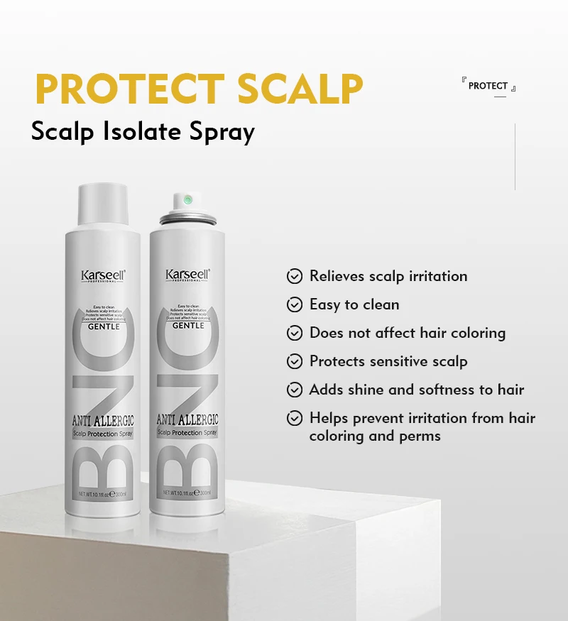 Karseell  Perm Scalp Isolation Spray Private Label Heat Protectant Spray Scalp Protection Spray