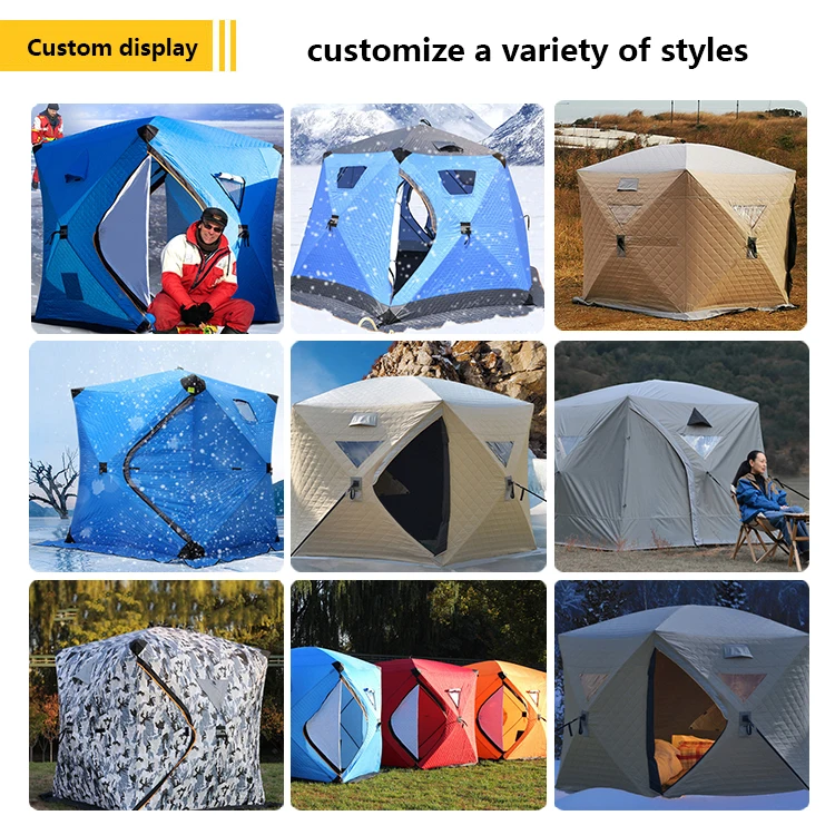 cold weather tent for camping insulated outdoor ice fishing tent for camping tube-and-fabric construction tenda extreme winter