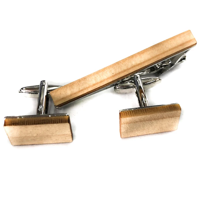 New Fashion Mens Tie Clip Wooden Necktie Tie Pins Tie Bar