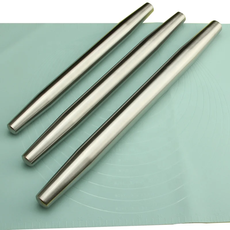 Скалка из нержавеющей стали для выпечки металлический конический ролик теста с гладкой антипригарной поверхностью подходит печенья