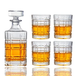 750ml Spot Cheap Goods Four Glass Set Gift Box Crystal Whiskey Bottle Whiskey Set
