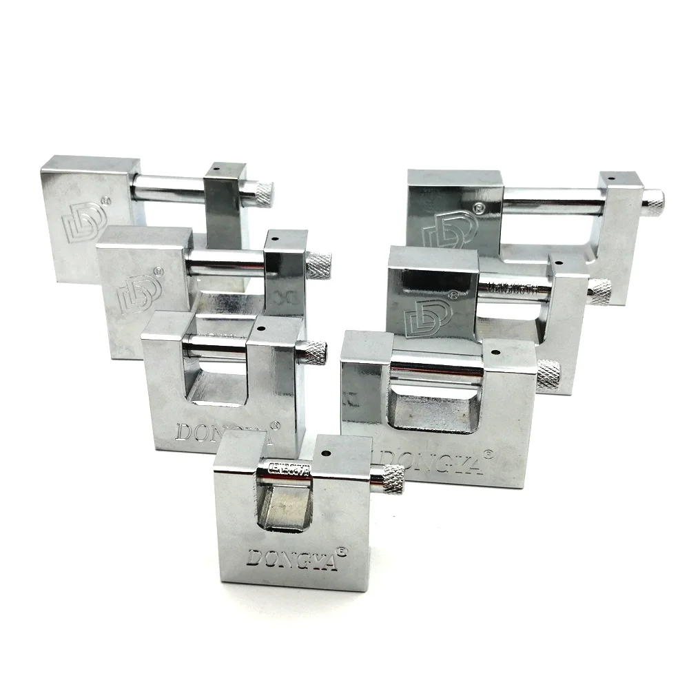 Большой дверной замок, закаленный антирежущий железный навесной замок, антикоррозийный тяжелый прямоугольный железный навесной замок