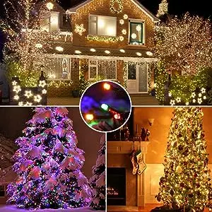 Smart Tuya WiFi  Christmas String Lights 200LED Color Changing LED RGB App-Remote-Control Control for Indoor Outdoor Party Decor