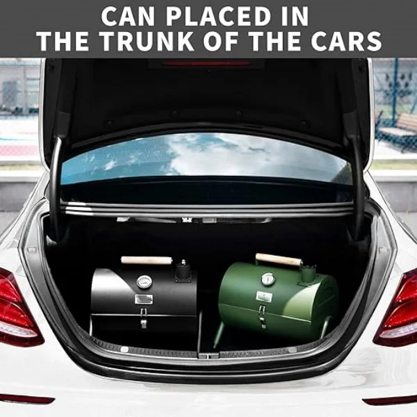 Practical Portable Charcoal Grill Tabletop Outdoor Barbecue Smoker, Small BBQ Grill for Outdoor Cooking