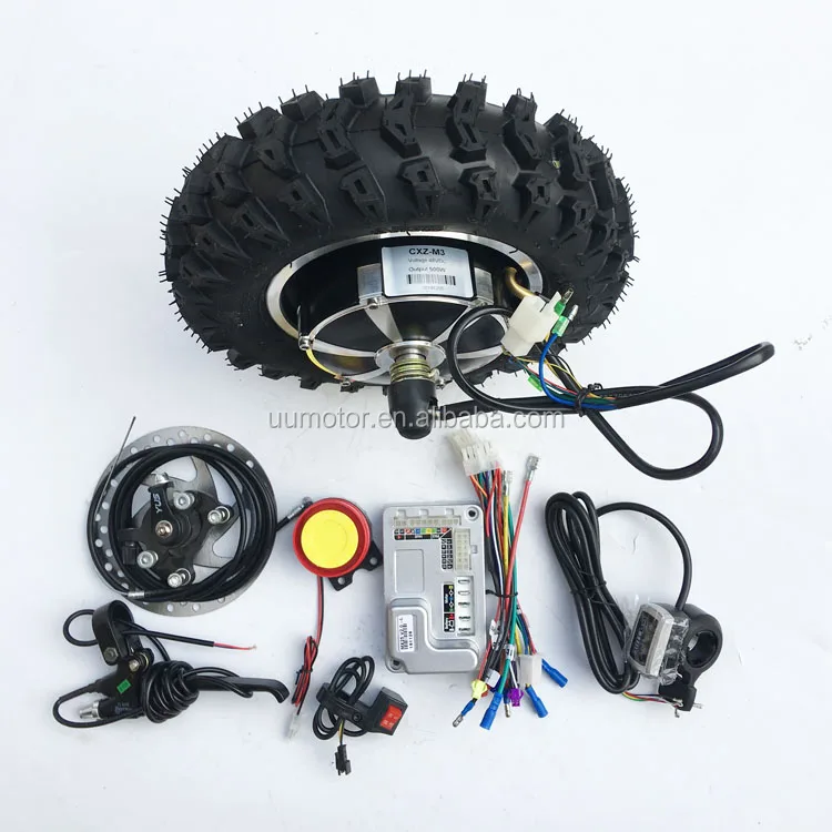 48v 500w 11 inch off road tire battery powered electric wheelbarrow motor kit