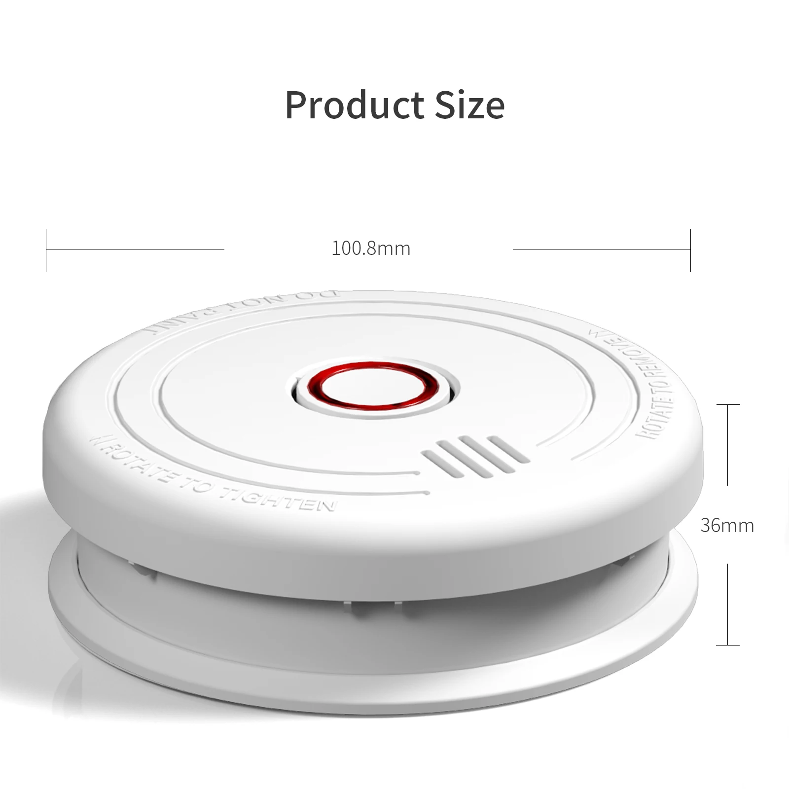 Small Home Fire Safety Alarm Safe Smoke Sensor Detector  Dc9v Battery Standalone En14604 Photoelectric Smoke Alarms