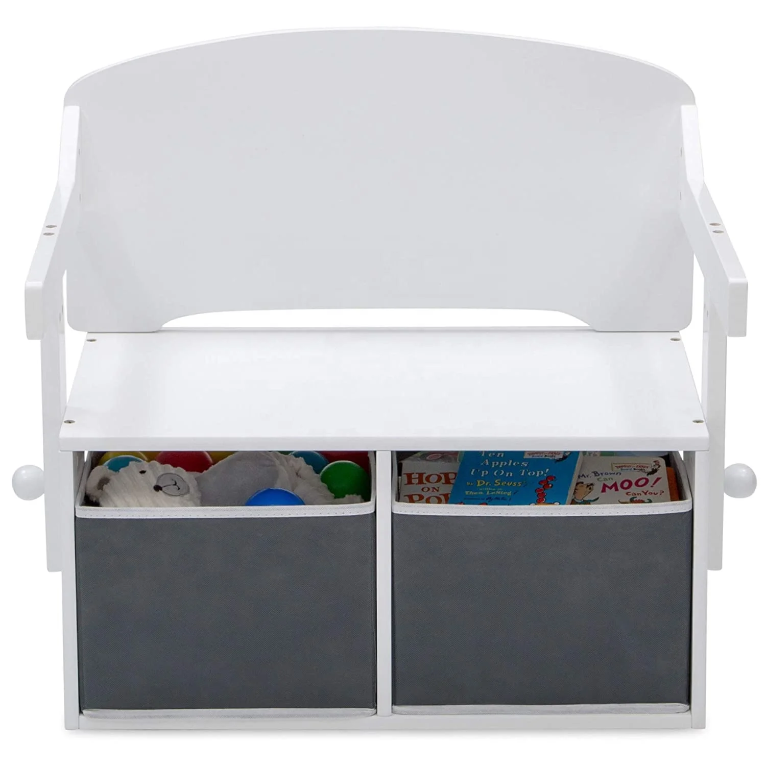 Toffy & Friends toddler wood chair desk convertible 3-in-1 with storage bins