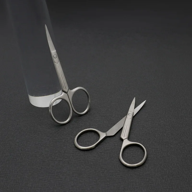 Professional Solingen Sliver Antibiot Surgical Stainless Steel Curved Fine Tip Eyebrow Hair Trimmer Eyelid Tape Cutting Scissors