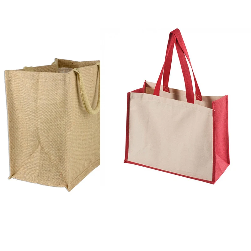 High Quality Natural Burlap Bags Jute Hessian Drawstring Sack Small Wedding Favor Gift Jute Bag