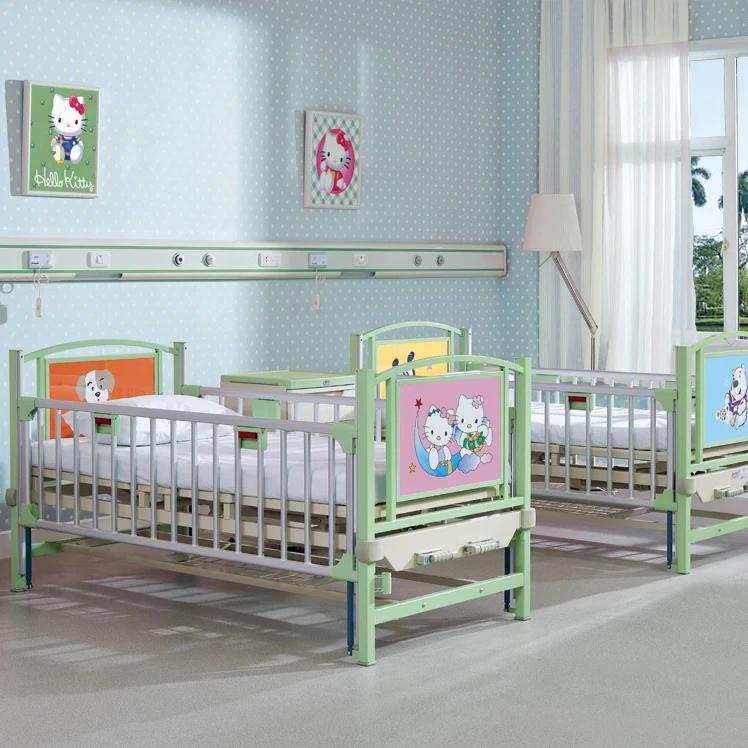 HH/BC-F-ET-T-057-A Cartoon Kids children hospital beds Pediatric Medical Beds For Sales