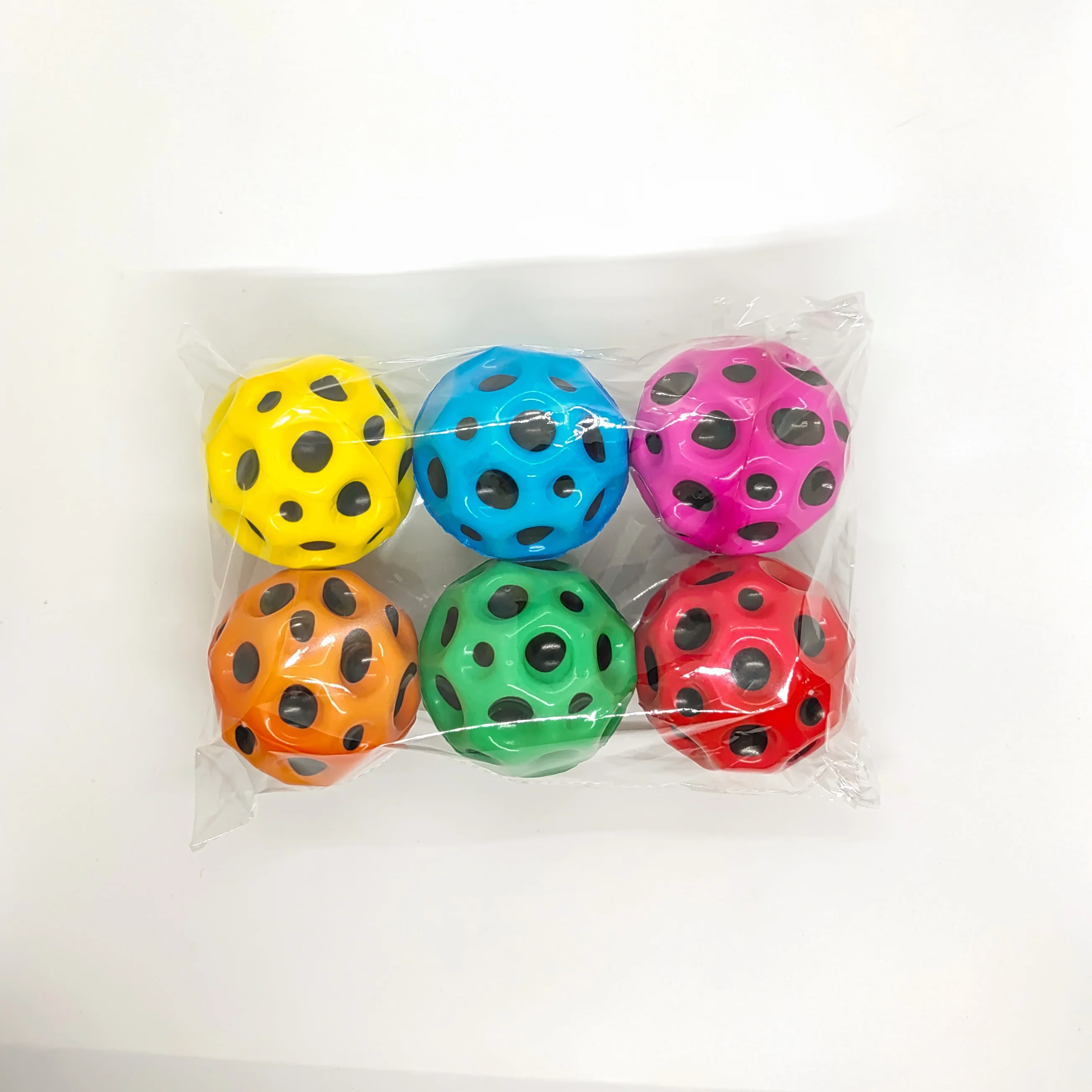 Colorful Space Balls Soft High Bounce Ball Party Favor Rubber Anti-stress Ball Toy For Kids Adult Ergonomic Design