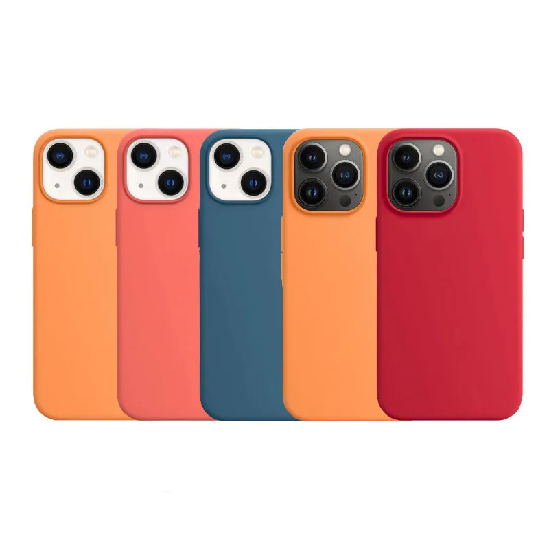 Оригинальный жидкий силиконовый чехол для Magsafe, Беспроводная зарядка, силиконовый чехол для телефона с логотипом для iPhone 12 13 14 Pro Max Mini