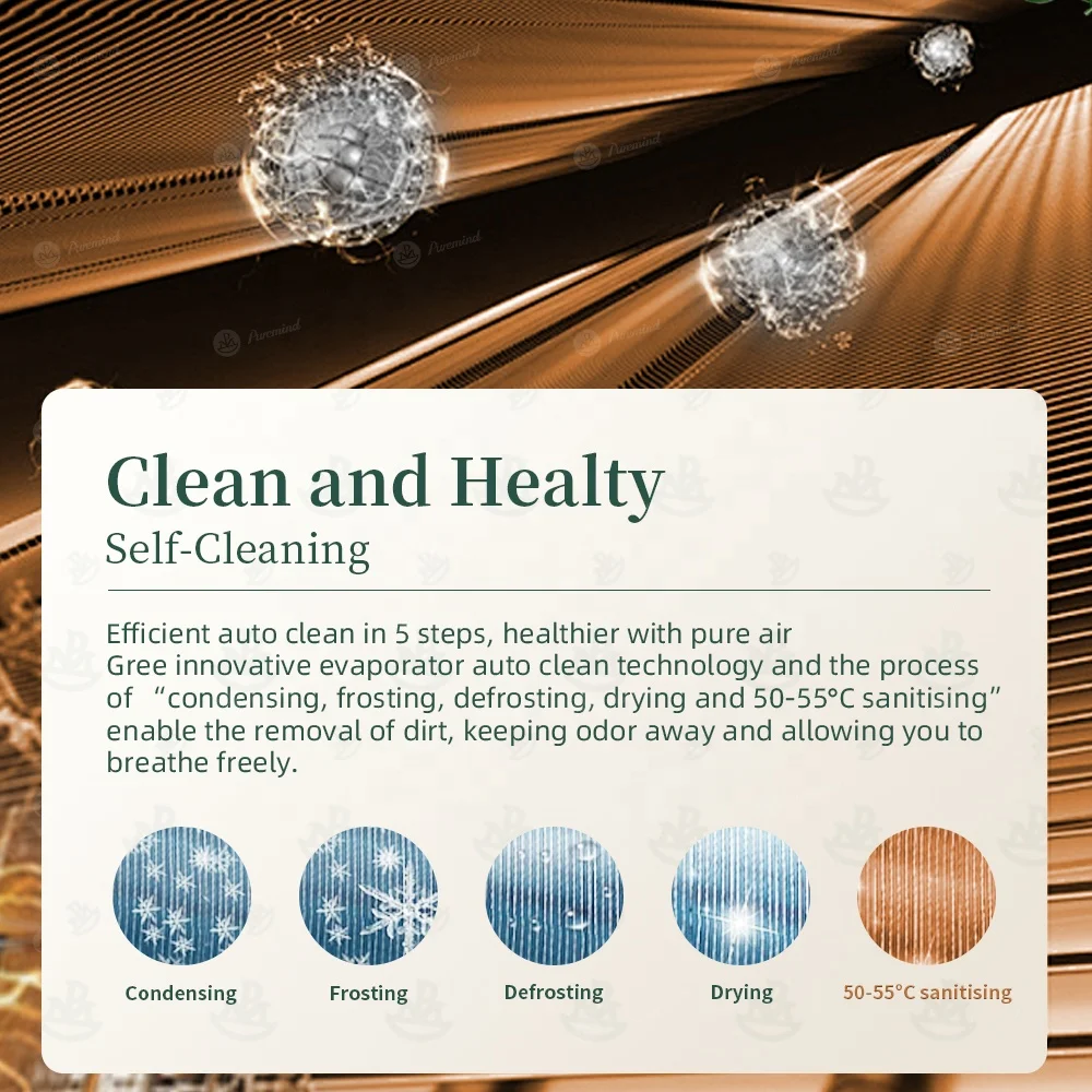 Gree Air Conditioner Wall Mounted 9000Btu Smart Mini Split Air Conditioners Cooling Only 9K Ductless Air Conditioner Inverter