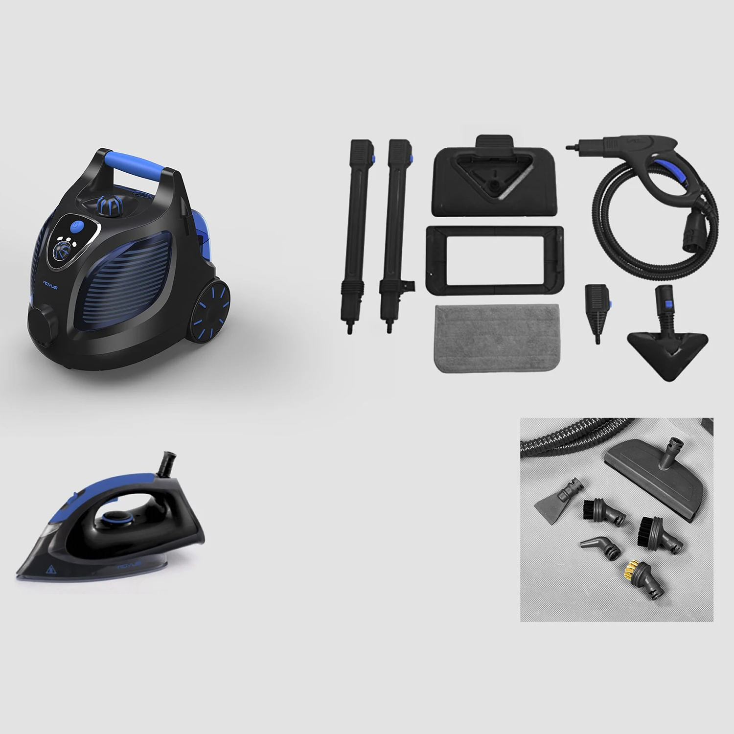 
Professional high pressure steam cleaner with alternative iron 