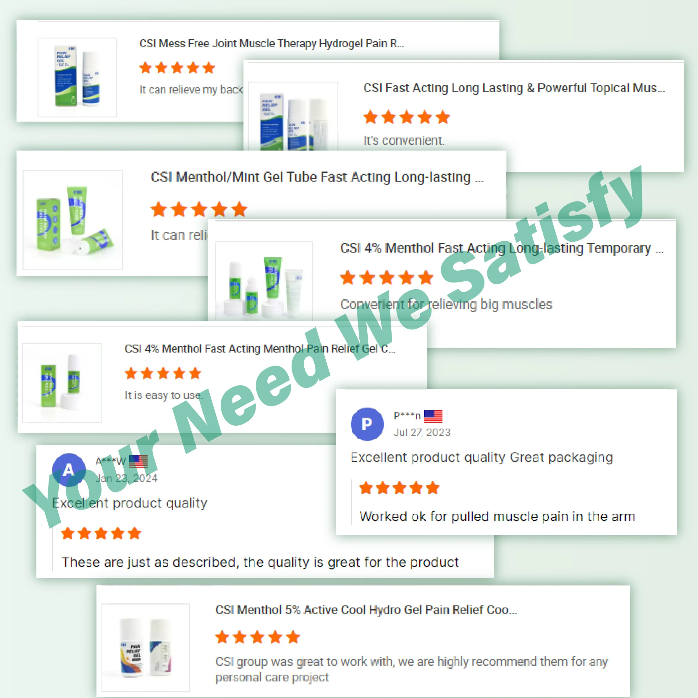 CSI 4% Menthol or Customized OEM Customization Back Muscle Analgesic Balm Joint Muscle Pain Massage Gel pain relief Cream