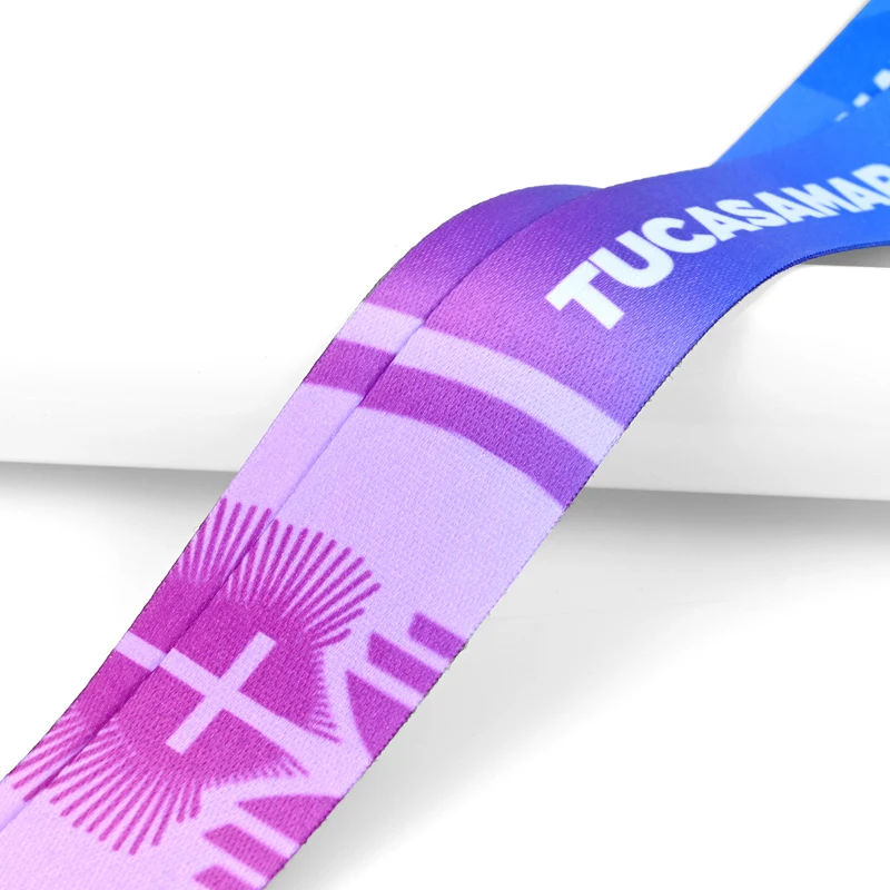 Hot Selling Custom Polyester Eagle Hook Lanyard Sublimation Logo Printed Strap Keychain Lanyard