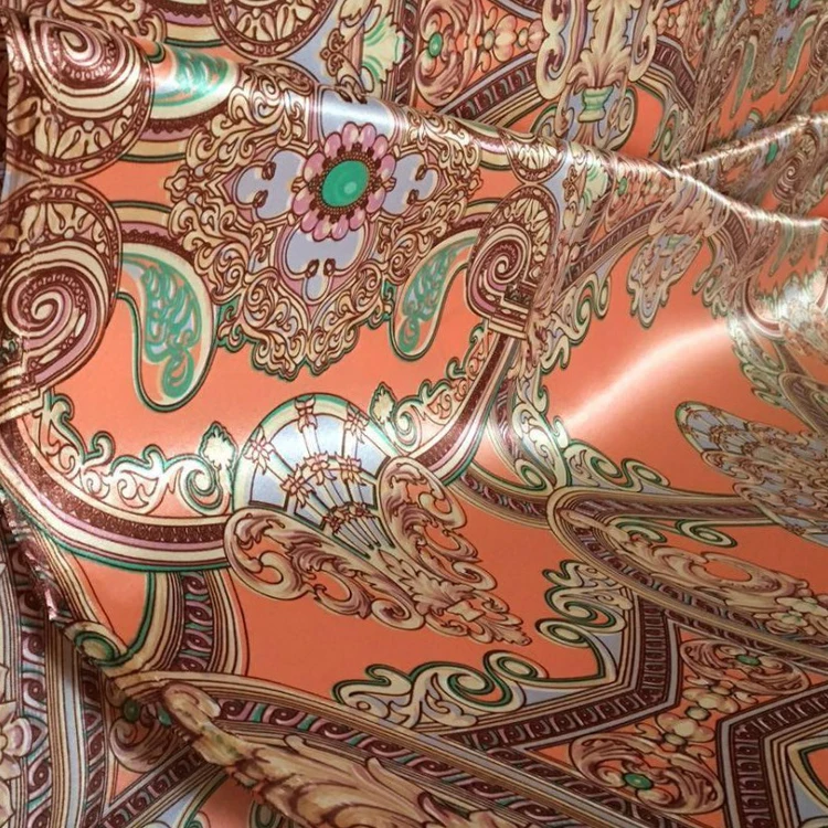 2021 New pattern China manufacturer polyester satin silk fabric for home textile
