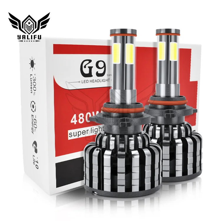 automatic headlights 100w 24v  G5  G9 12000lm fans waterproof led headlight bulbs h7 h4 high low 6000k headlights