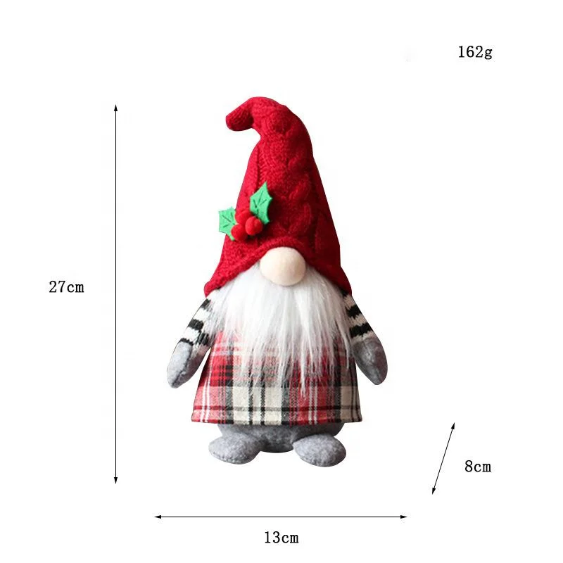  Christmas Gnomes Set Handmade Santa Gnome Plush Doll Figurine gonk Dwarf Elf Household Felt Decoration Ornaments