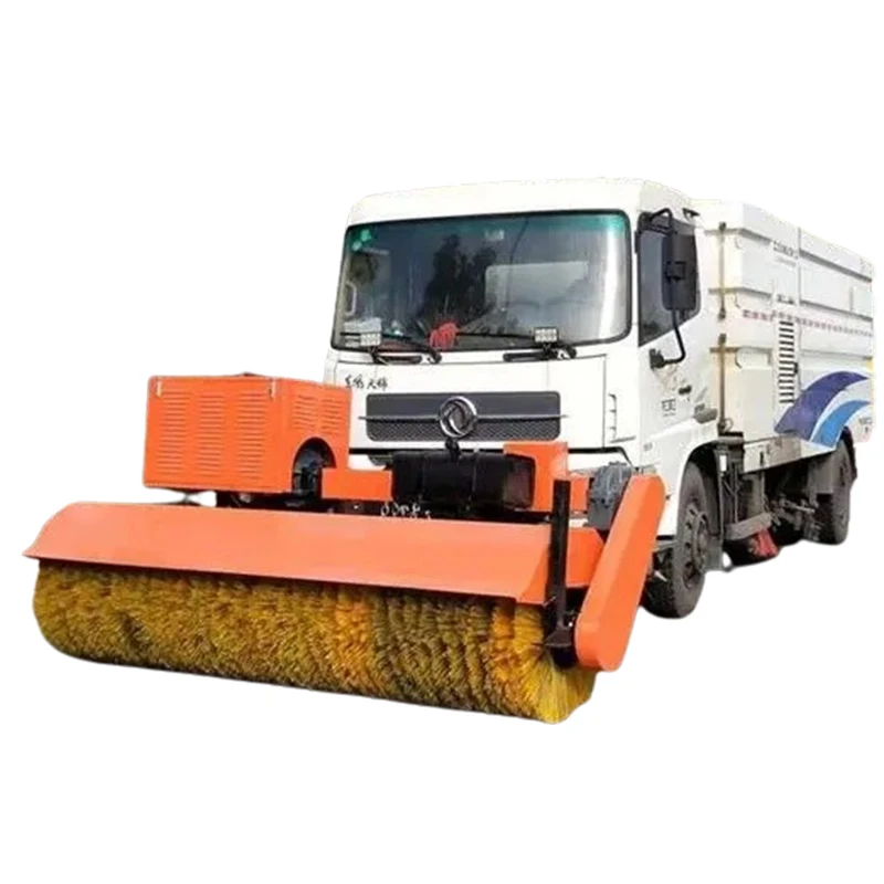vehicle mounted snow rolling snow brush