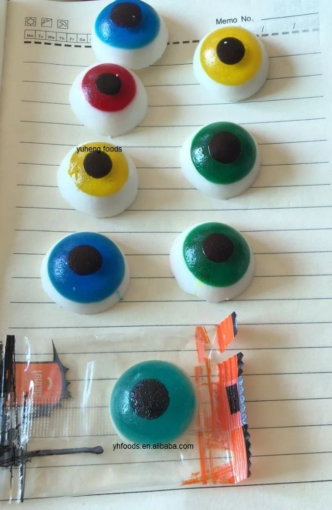 Halloween 3D eyeball gummy candy body parts soft jelly sweets