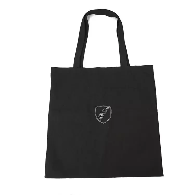 Black 12 Oz Canvas Tote Bag Logo Bulk Wholesale Organic Cotton Canvas Tote Bags Design Supplier Luxury Tote Canvas Bag Large