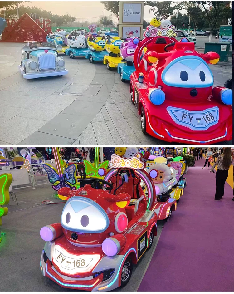 ALPHA-Q Theme Electric Train Suitable for Children and Family Amusement Facilities Outdoor Malls Squares
