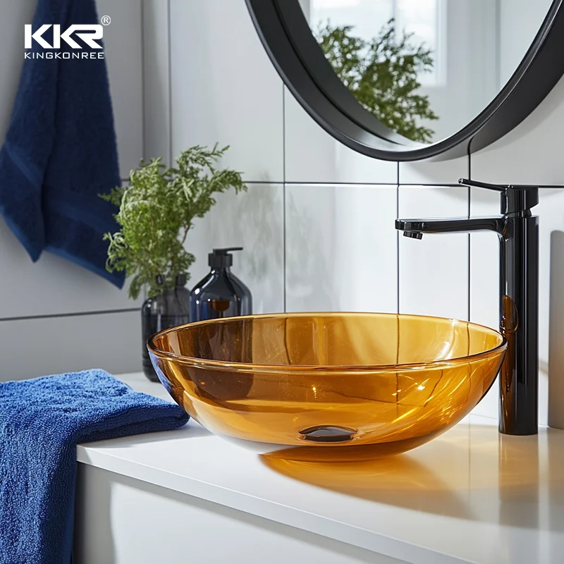 Good Quality Environmental Round Small Bathroom Sink For Apartment