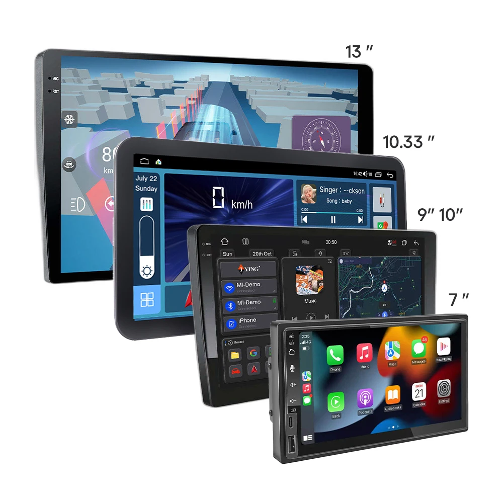 Universal 7870 9/10 Inch Android 13 Android Auto 8 Core 2.7GHz 2K NPU 8 Tops 6 NM EUV Car DVD Player Car GPS Navigation Radio