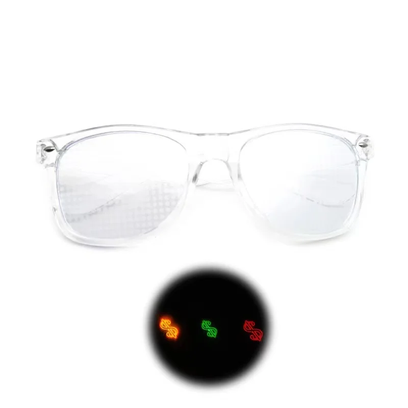 2022 new spot fireworks glasses diffraction dollar special effects optical mirror dance party 3d glasses fireworks