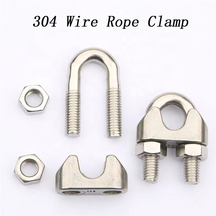 304 stainless steel wire rope clamp head fixed U-shaped wire rope tensioner can be customized