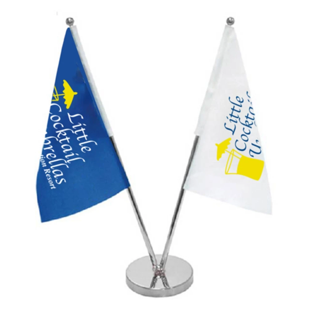 Custom Polyester Country National Flag Office Top Table Desk Flag 14*21CM