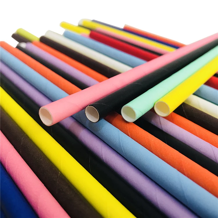 Free Samples Disposable Paper Straws Decoration Biodegradable Paper Straws