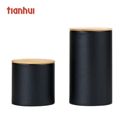 Plain Kraft Tube Smell Proof Container Tea Bamboo Set For Blooming Tea Circle Chocolate Paper Tube