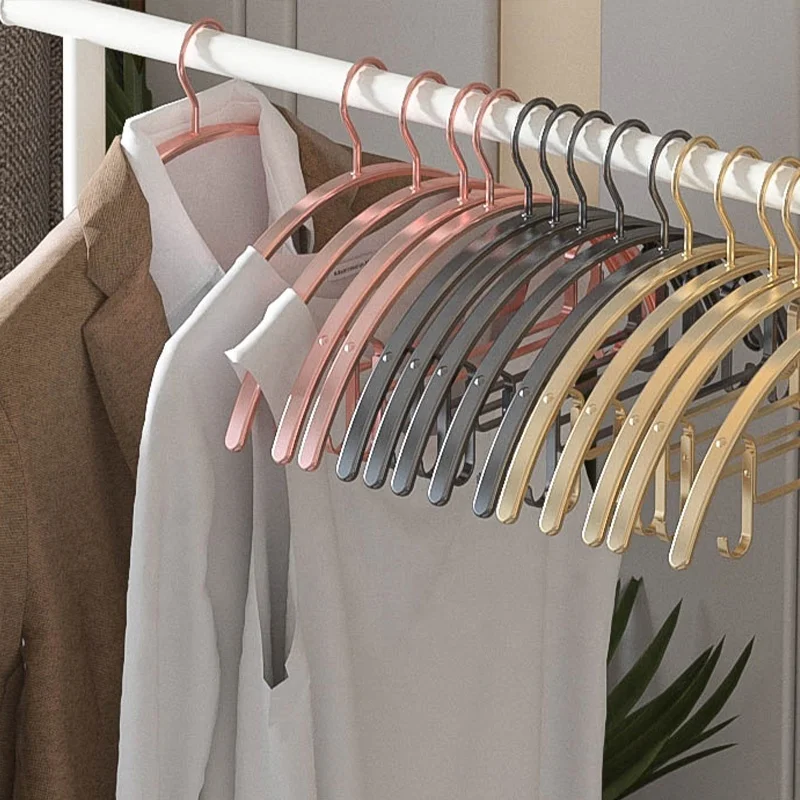 Custom High Quality Rose Gold Aluminium Alloy Metal Hooks Hangers For Clothes