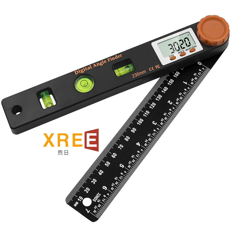 Hot selling 4in1 orange head digital display angle ruler and water level ruler