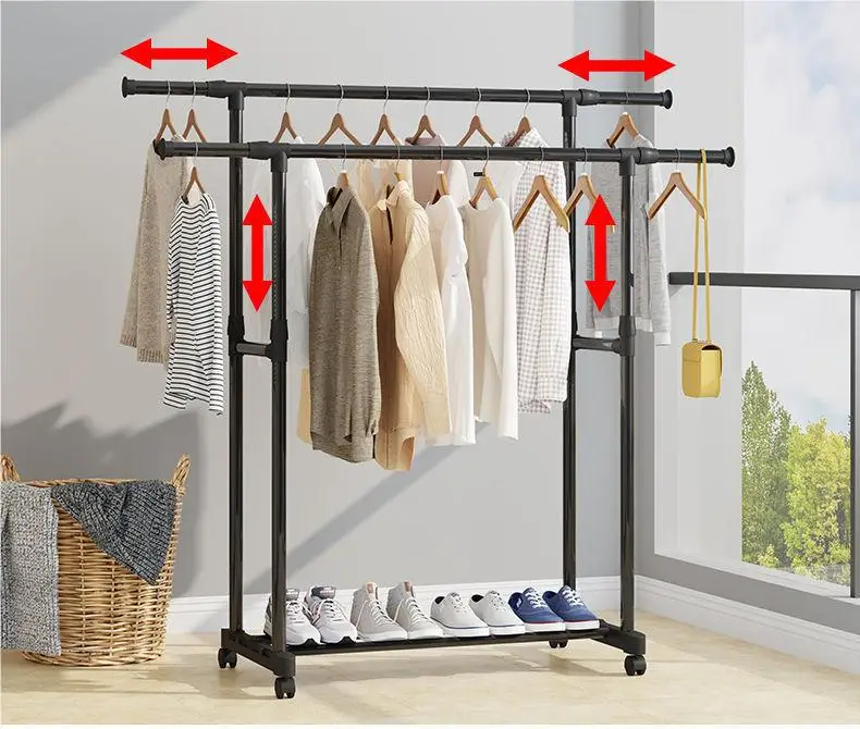 Factory New Design White Vertical Clothes Rack Portable Kids  Plastic Clothes Rack