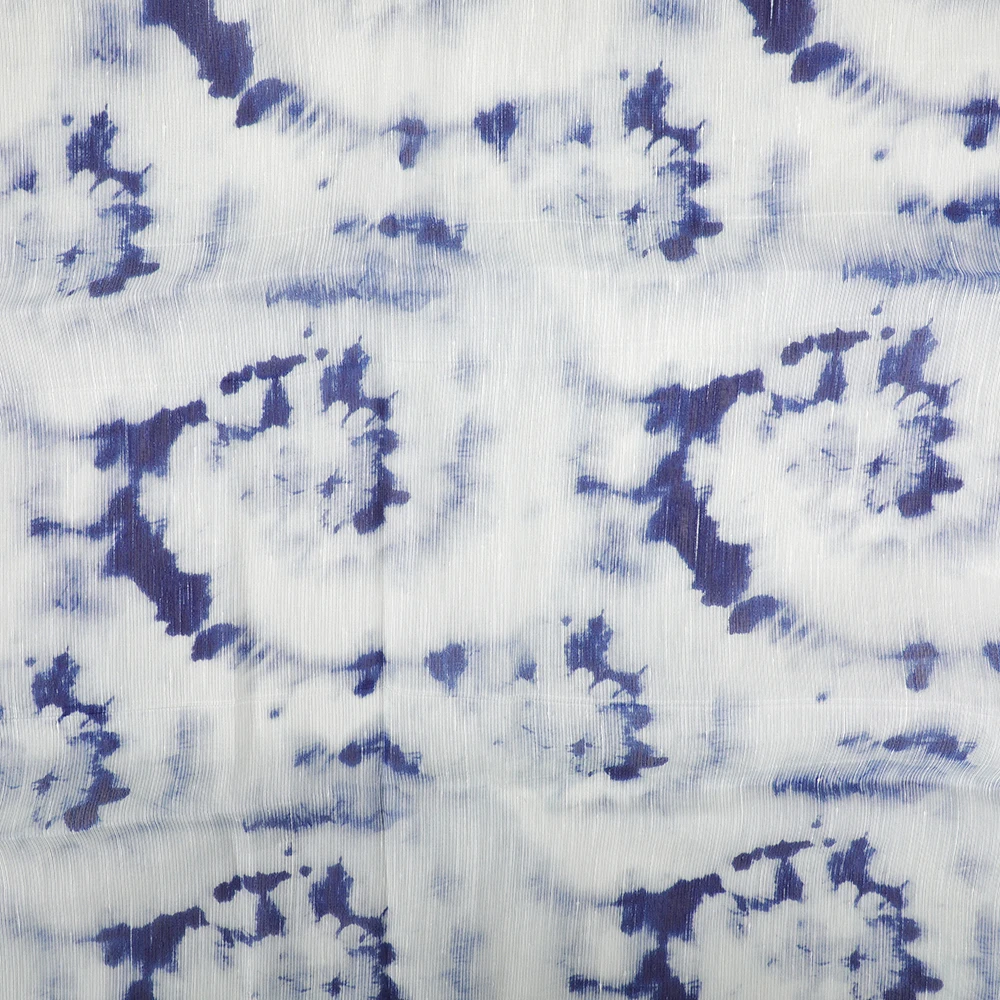 High quality custom digital printing  25%silk 75% linen chiffon fabric for clothing