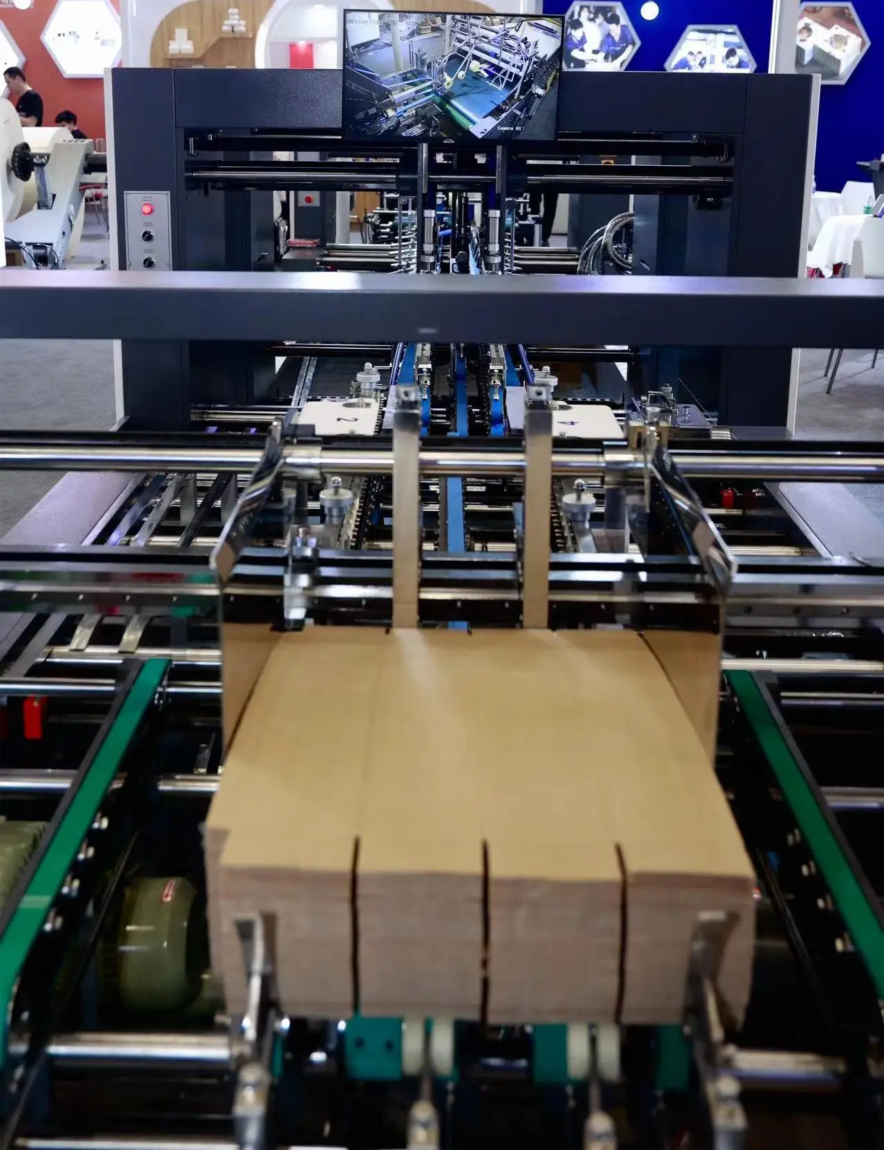 Carton Gluing Cardboard Stapler and Folder Gluer Machine for Making Corrugated Box Stitching and Gluing Cardboard Machine