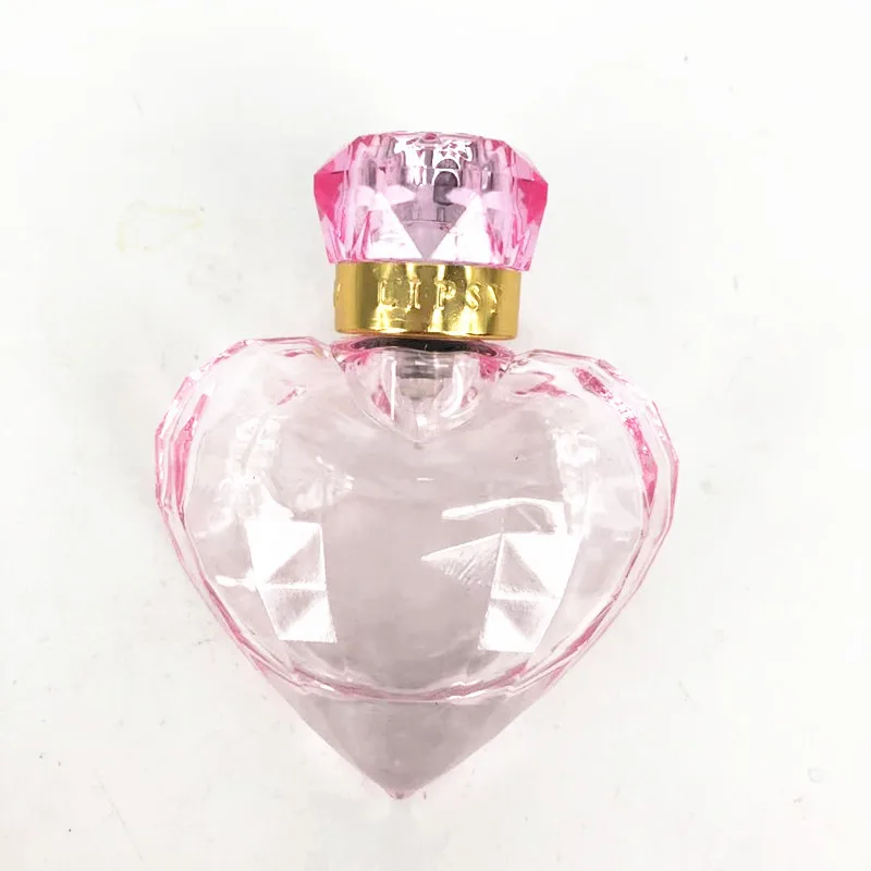 30ml heart shape very transparent  empty perfume refill spray pump bottle glass