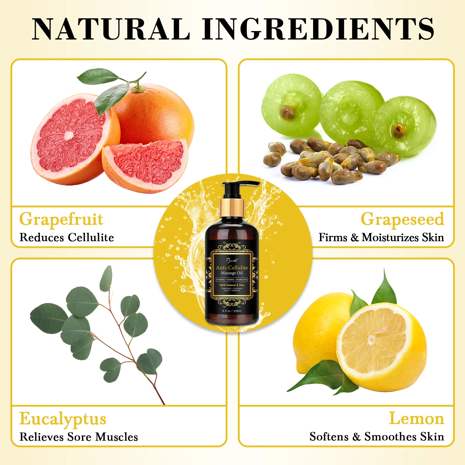 Private Label Natural Body Care Firming Massage Oil Thin Leg Waist Fat Burner Anti Cellulite Weight Loss Slimming Massage Oil