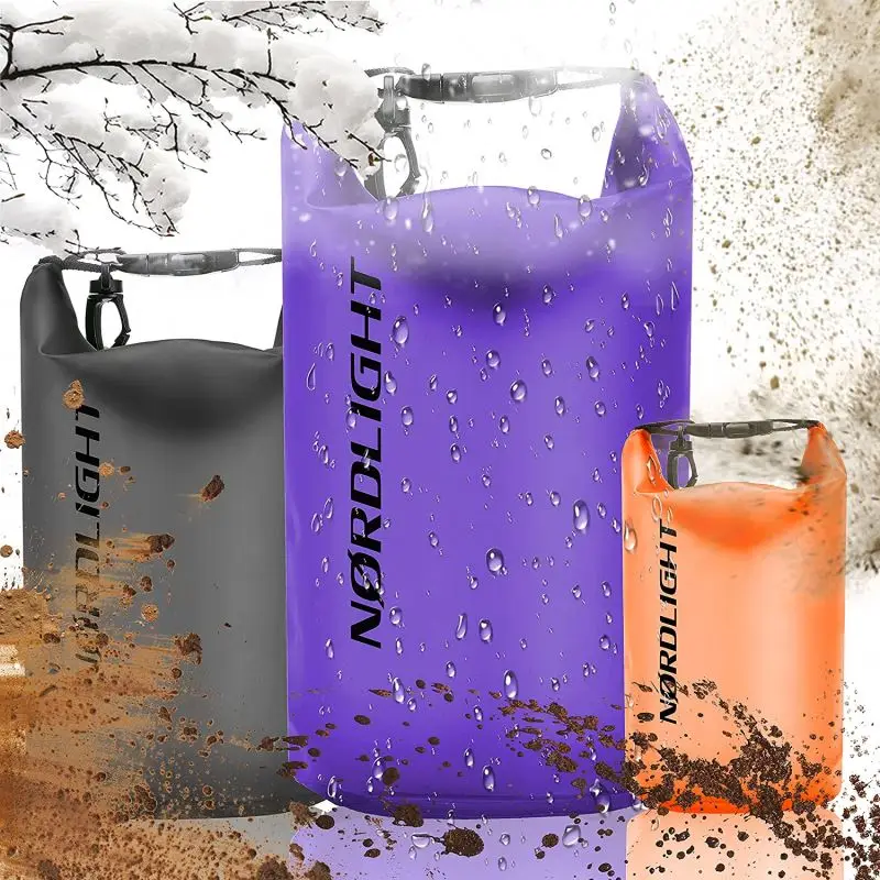 polyester clear rolltop waterproof dry backpack bag