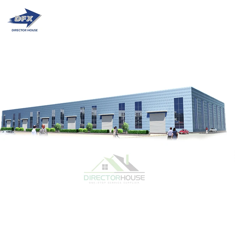 Prefab Warehouse/Workshop/Hangar/Poultry House/Hall Building Metal Frame Building Prefabricated Steel Structure